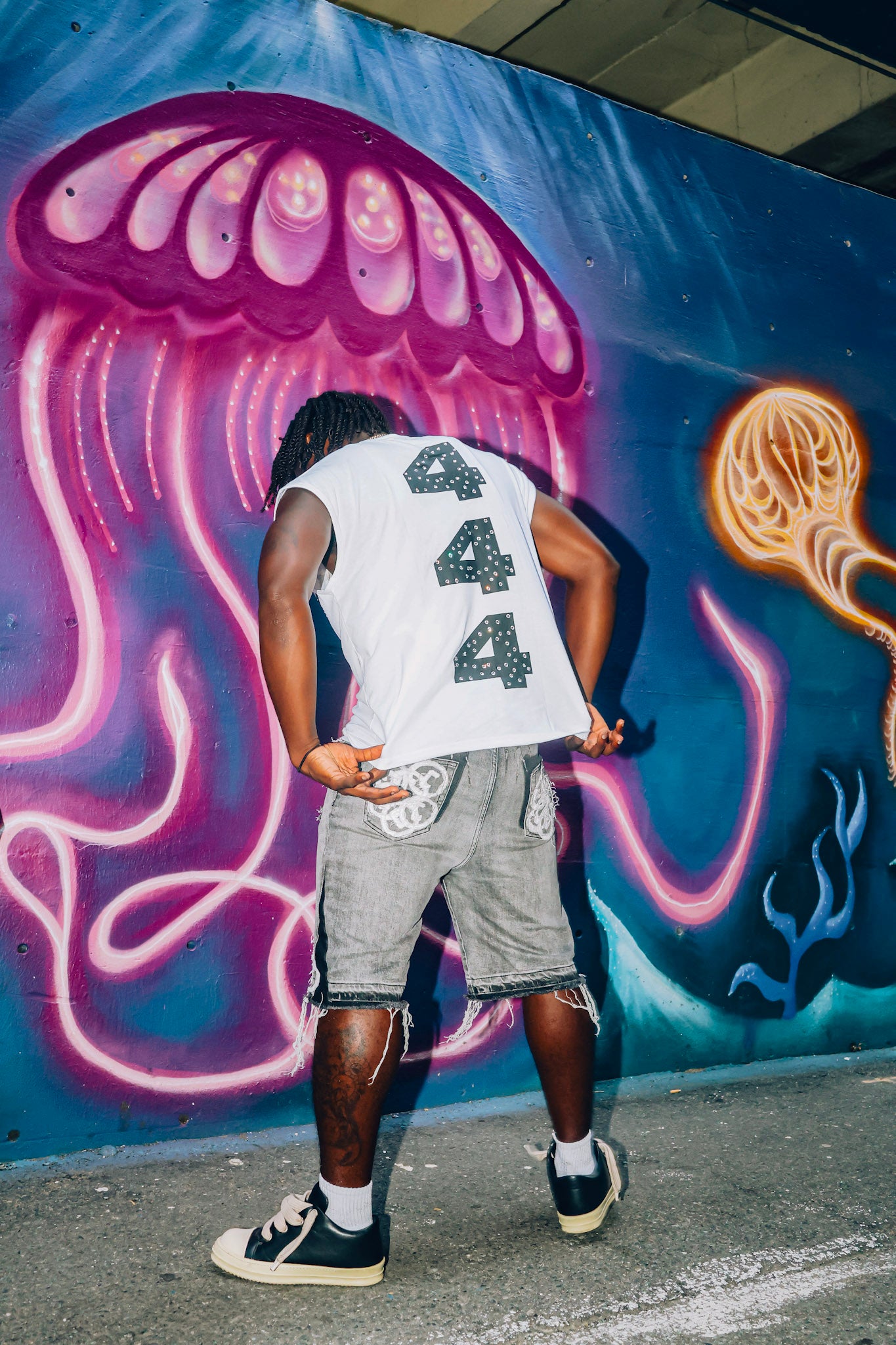 Sleeveless Lightweight Rhinestone Shirt